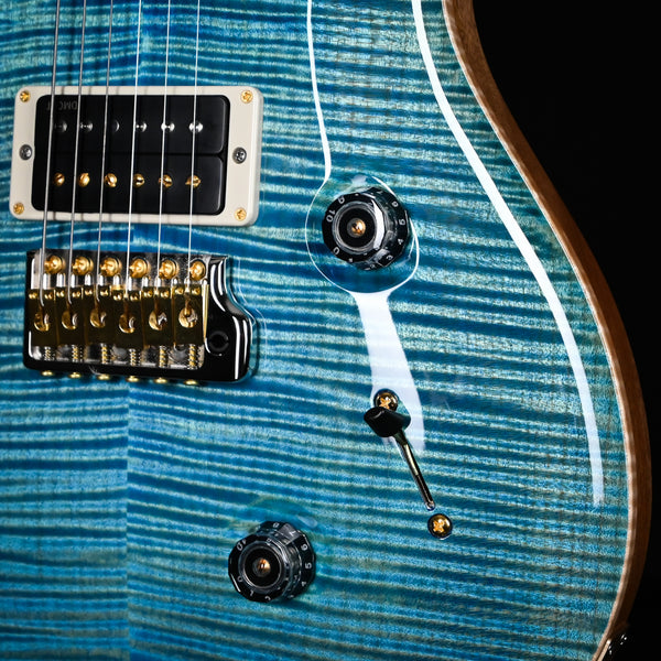 PRS Custom 24 Wood Library w/ 10-Top, Brazilian Rosewood & DMO Pickups- Carrol Blue 2025 (0401670)