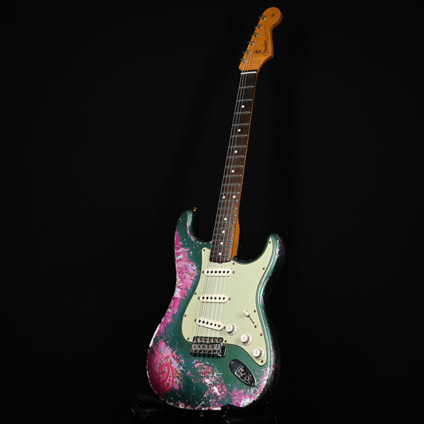 Fender Custom Shop 62' Stratocaster Super Heavy Relic w/ Brazilian Rosewood Masterbuilt Dennis Galuszka- Sherwood Metallic/ Pink Paisley 2024 (R139409)