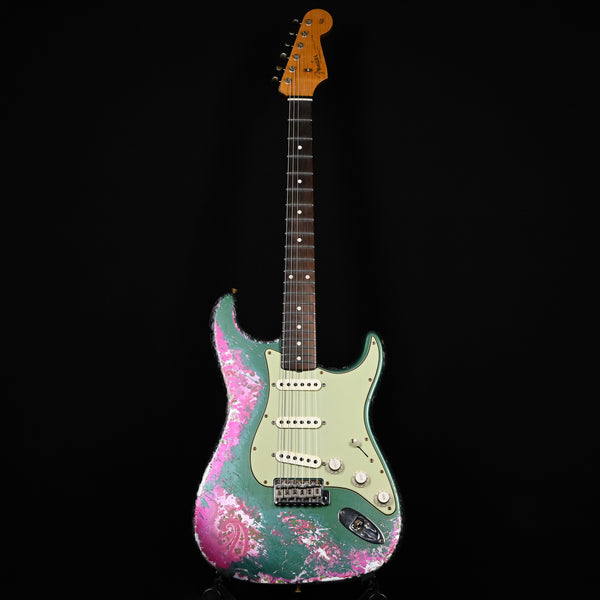 Fender Custom Shop 62' Stratocaster Super Heavy Relic w/ Brazilian Rosewood Masterbuilt Dennis Galuszka- Sherwood Metallic/ Pink Paisley 2024 (R139409)