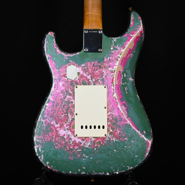 Fender Custom Shop 62' Stratocaster Super Heavy Relic w/ Brazilian Rosewood Masterbuilt Dennis Galuszka- Sherwood Metallic/ Pink Paisley 2024 (R139409)