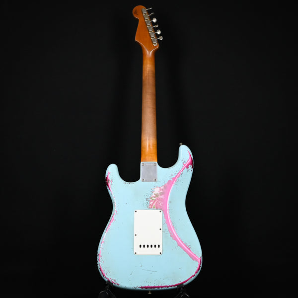 Fender Custom Shop 62' Stratocaster Super Heavy Relic w/ Brazilian Rosewood Masterbuilt Andy Hicks- Daphne Blue/ Pink Paisley 2024 (R138108)