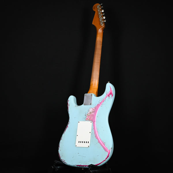 Fender Custom Shop 62' Stratocaster Super Heavy Relic w/ Brazilian Rosewood Masterbuilt Andy Hicks- Daphne Blue/ Pink Paisley 2024 (R138108)