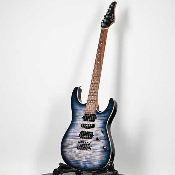 Suhr Modern Plus Electric Guitar- Faded Trans Whale Blue Burst 2025 (90568)