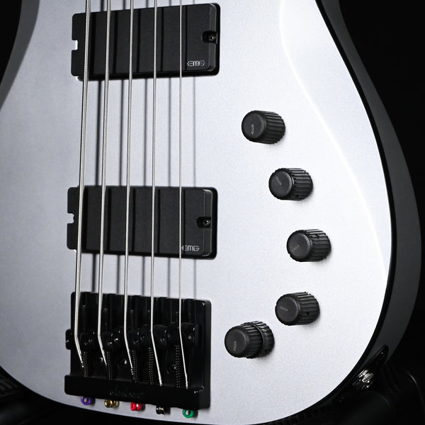 Jackson USA Signature David Ellefson Concert Bass Guitar CB V - Satin Silver (J10983)