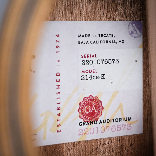 Taylor 214ce-K w/ Torrefied Spruce Top & Hawaiian Koa Back and Sides Acoustic-Electric Guitar 2026 (2201076573)