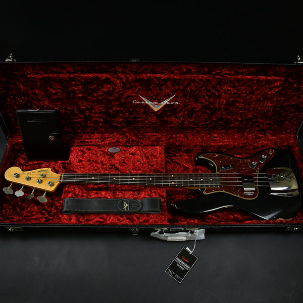 Fender Custom Shop 1962 Jazz Bass Relic Aged Black 2023 (CZ572737)