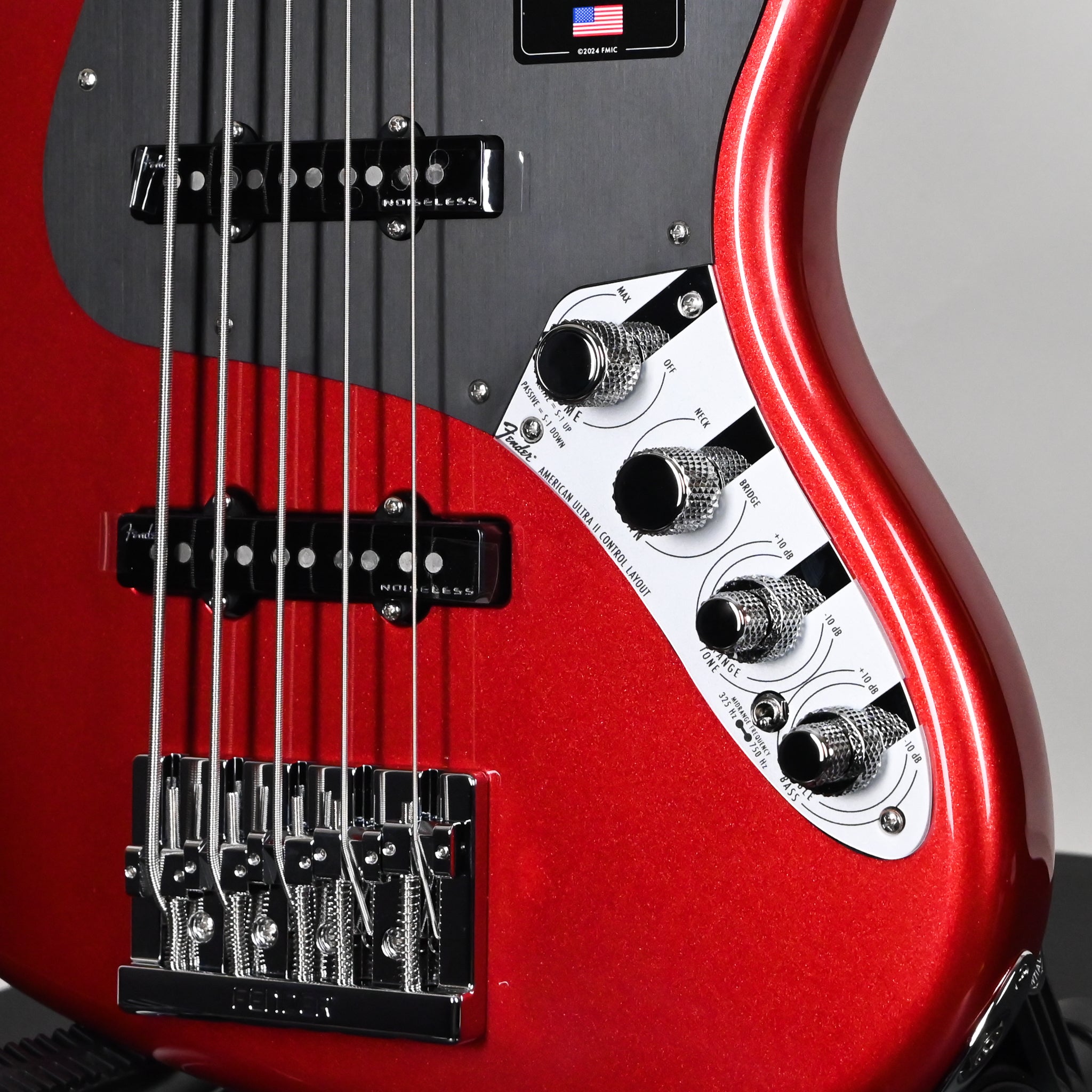 Fender American Ultra II Jazz Bass V w/ Maple Fingerboard- Sinister Red 2026 (US26002589)