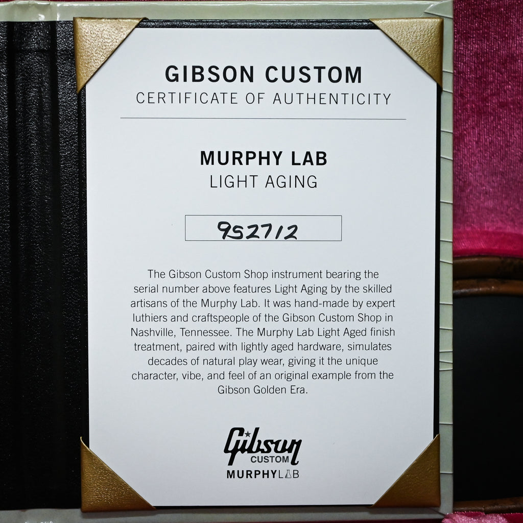 Gibson Custom Dealer Select 1959 Les Paul Standard Reissue Plain Top Murphy Lab Light Aged- "Beauty of the Burst" Page 122 (952712)