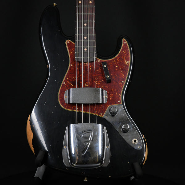 Fender Custom Shop 1962 Jazz Bass Relic Aged Black 2023 (CZ572737)