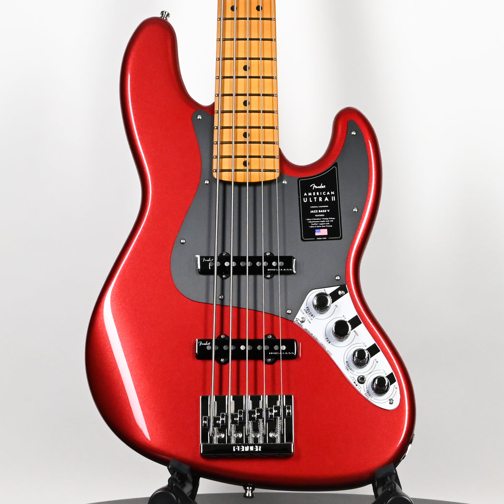 Fender American Ultra II Jazz Bass V w/ Maple Fingerboard- Sinister Red 2026 (US26008841)