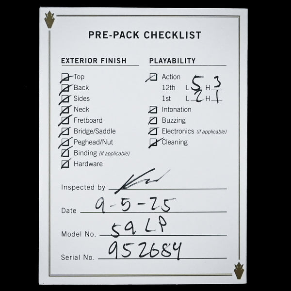 Gibson Custom Dealer Select 1959 Les Paul Standard Reissue Murphy Lab Heavy Aged- 