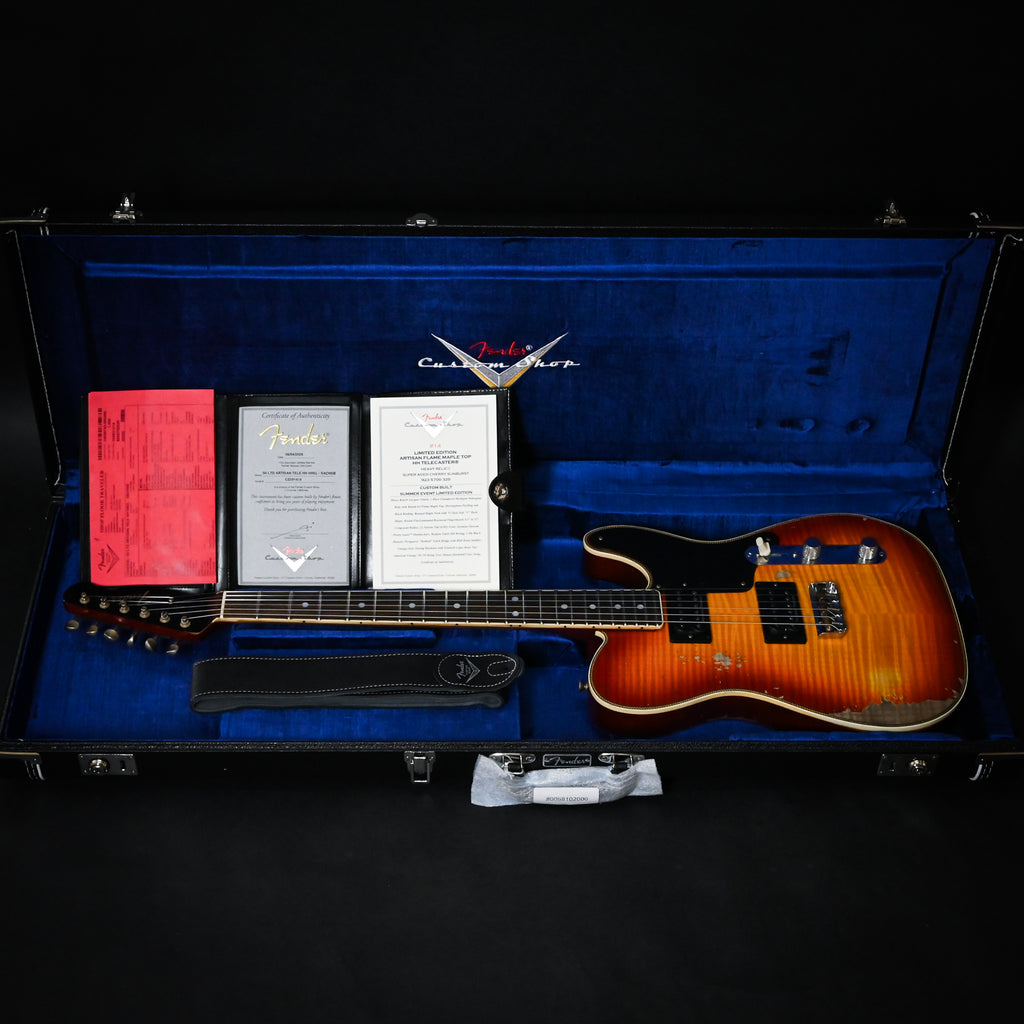 Fender Custom Shop Limited Edition Artisan Flame Maple Top Telecaster, Heavy Relic- Super Aged Cherry Sunburst 2026 (CZ591418) Summer Event Special Run
