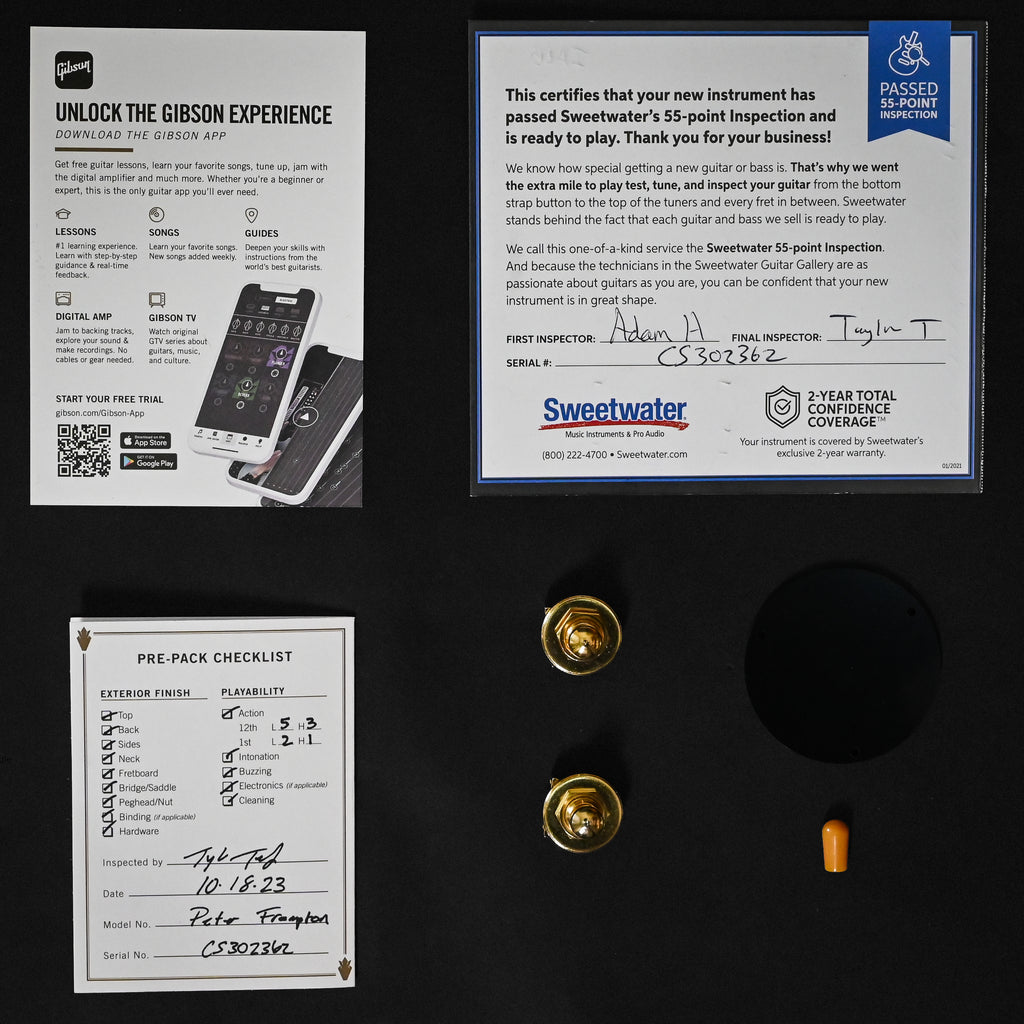 Gibson Custom Peter Frampton "Phenix" Inspired Les Paul Custom VOS- Ebony 2023 (CS302362)