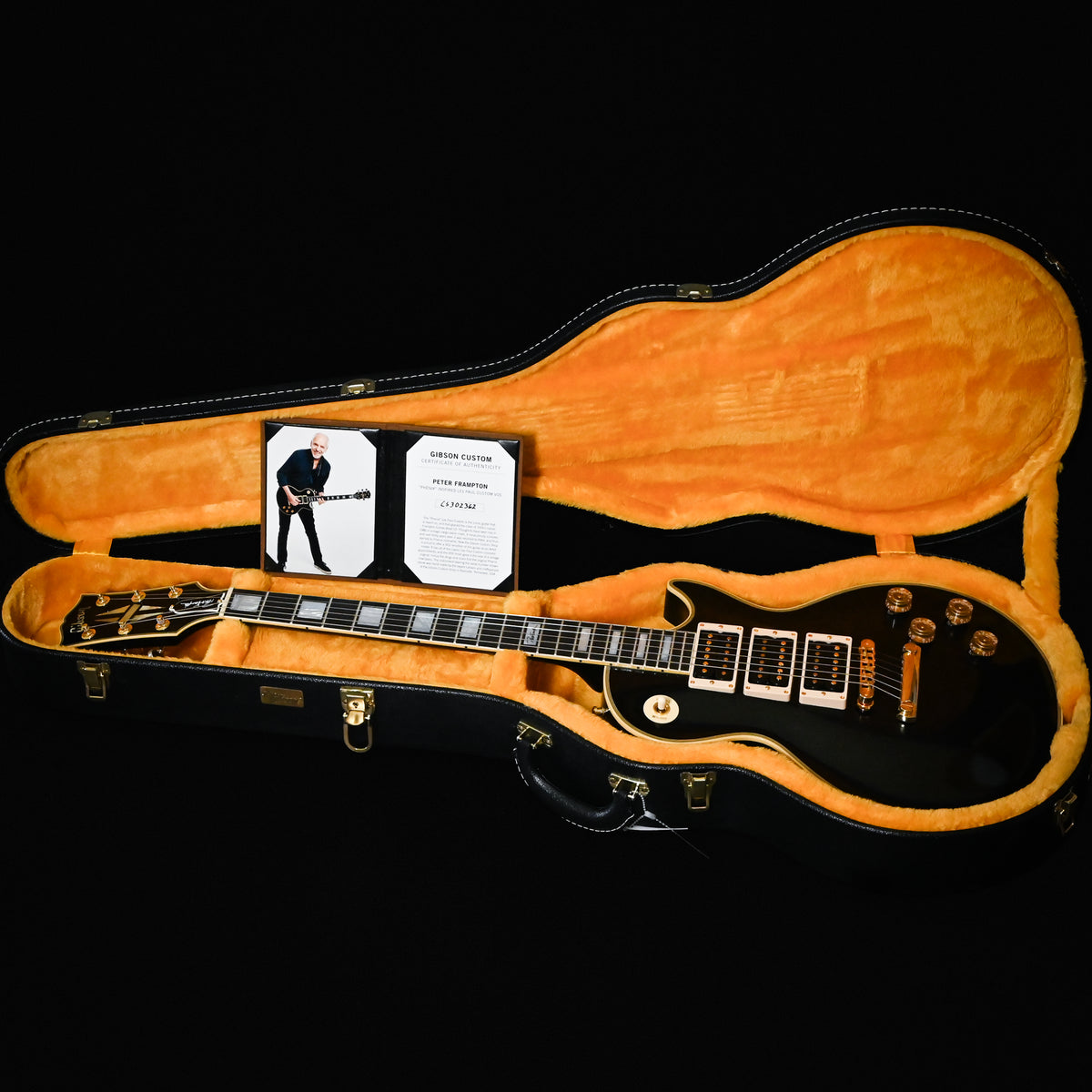 Gibson Custom Peter Frampton "Phenix" Inspired Les Paul Custom VOS- Ebony 2023 (CS302362)
