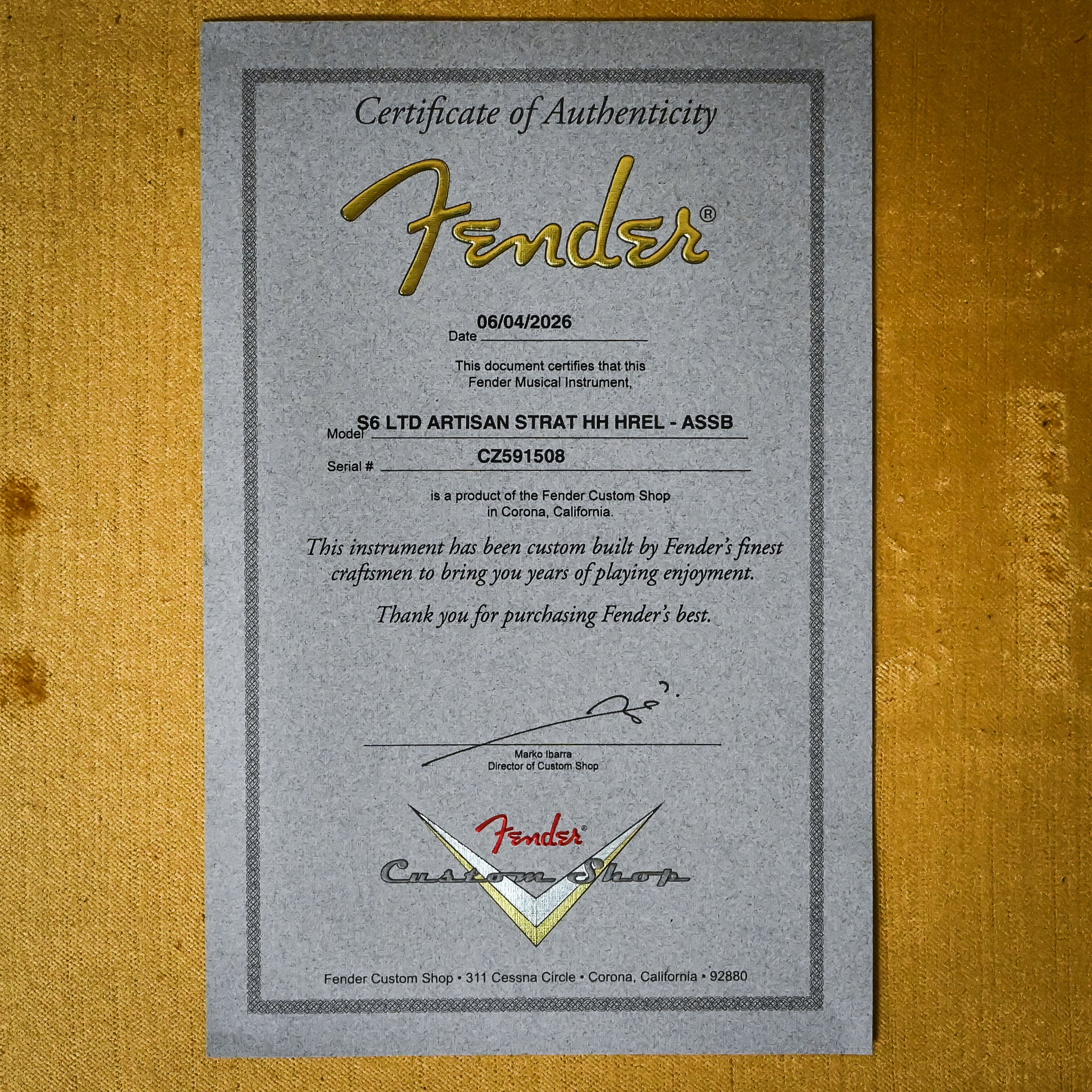 Fender Custom Shop Limited Edition Artisan Flame Maple Top Stratocaster, Relic- Super Aged Honey Burst 2026 (CZ591508) Summer Event Special Run