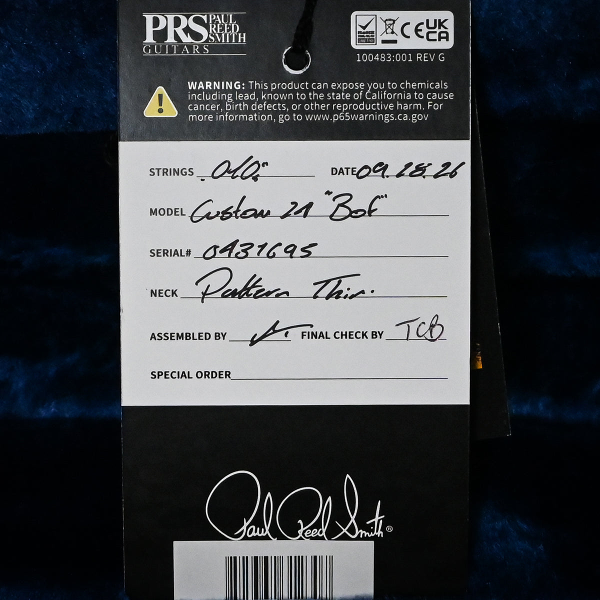 PRS Custom 24 "Birds of a Feather" Limited Edition- Charcoal Microburst 2026 (0431695)