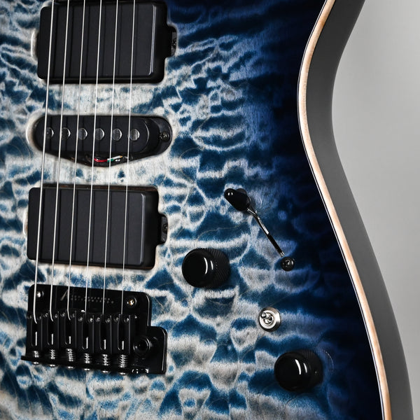 Tom Anderson Custom Angel Electric Guitar- Natural Arctic Blue Burst w/ Binding 2025 (09-05-25P)