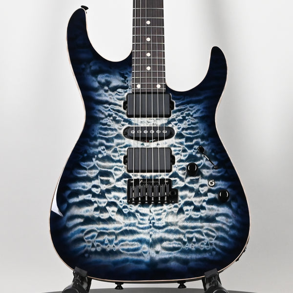 Tom Anderson Custom Angel Electric Guitar- Natural Arctic Blue Burst w/ Binding 2025 (09-05-25P)