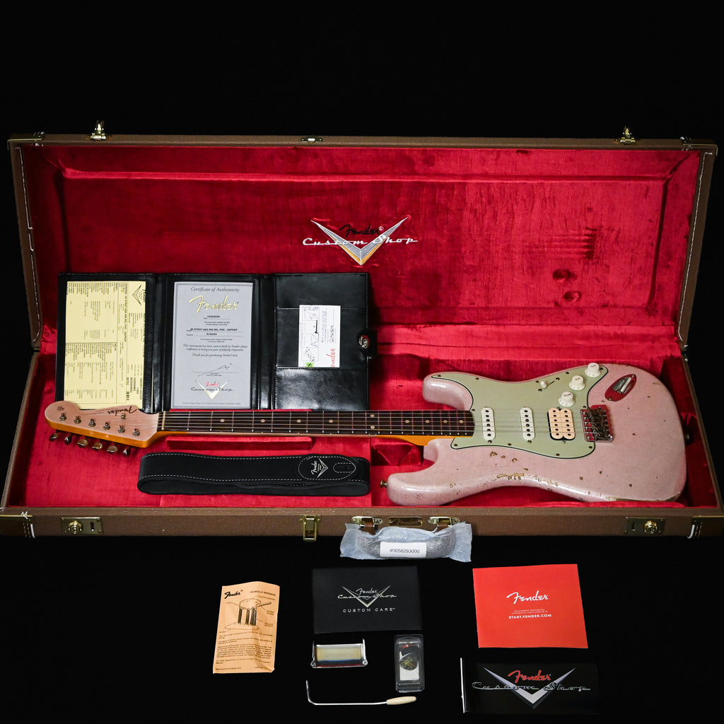 Fender Custom Shop '62 Stratocaster HSS w/ Painted Headcap, Relic- Shell Pink Sparkle 2026 (R150304)