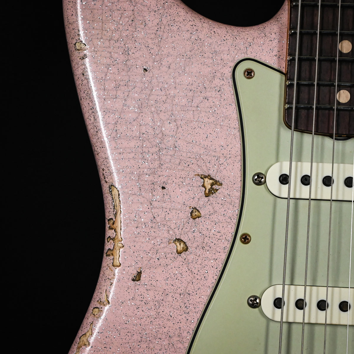 Fender Custom Shop '62 Stratocaster HSS w/ Painted Headcap, Relic- Shell Pink Sparkle 2026 (R150304)