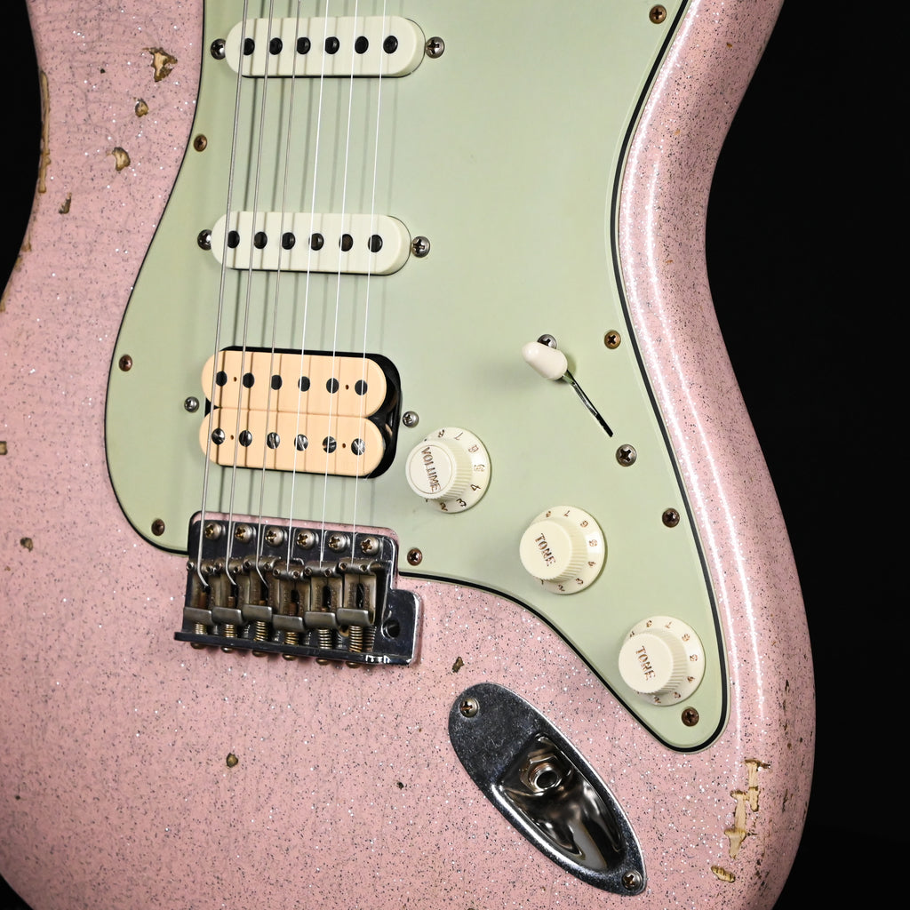 Fender Custom Shop '62 Stratocaster HSS w/ Painted Headcap, Relic- Shell Pink Sparkle 2026 (R150304)