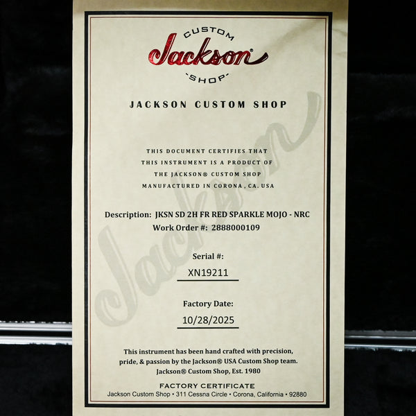 Jackson Custom Shop USA Special Edition San Dimas Nitro Tour Relic- Red Sparkle Mojo 2025 (XN19211)