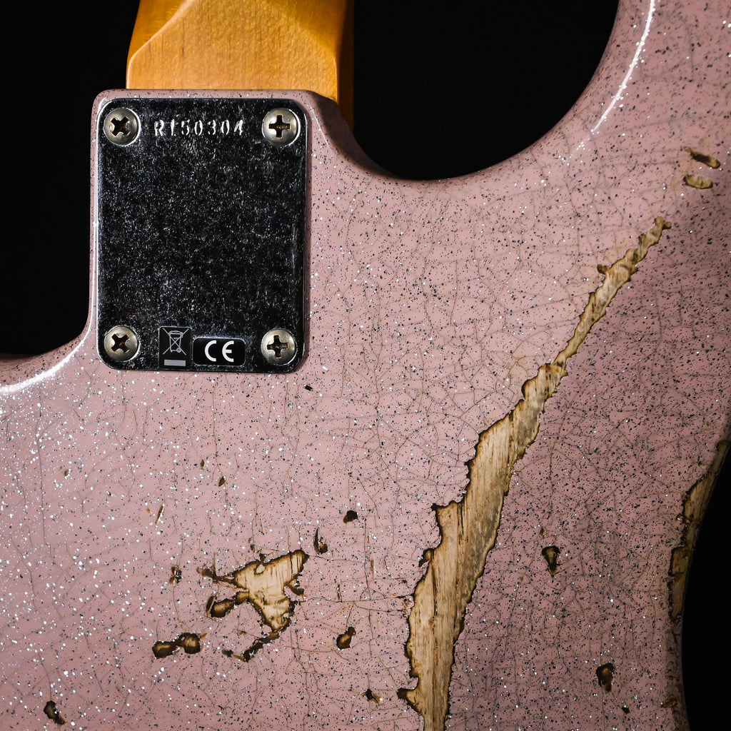 Fender Custom Shop '62 Stratocaster HSS w/ Painted Headcap, Relic- Shell Pink Sparkle 2026 (R150304)