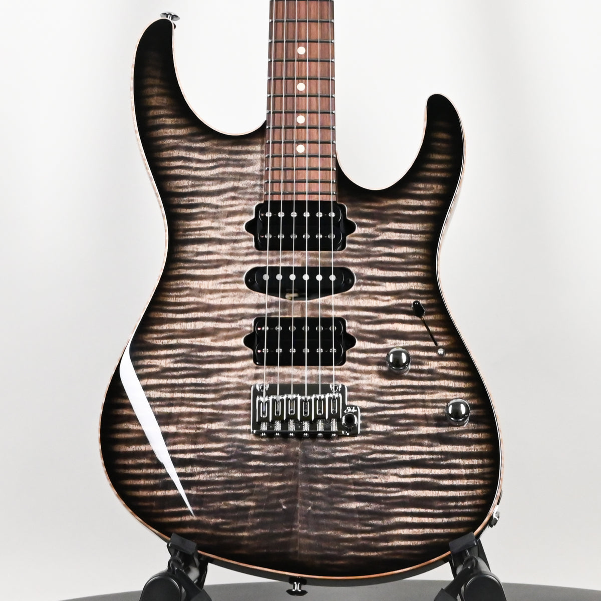 Suhr Modern Plus Electric Guitar- Faded Trans Charcoal Burst 2026 (93569)