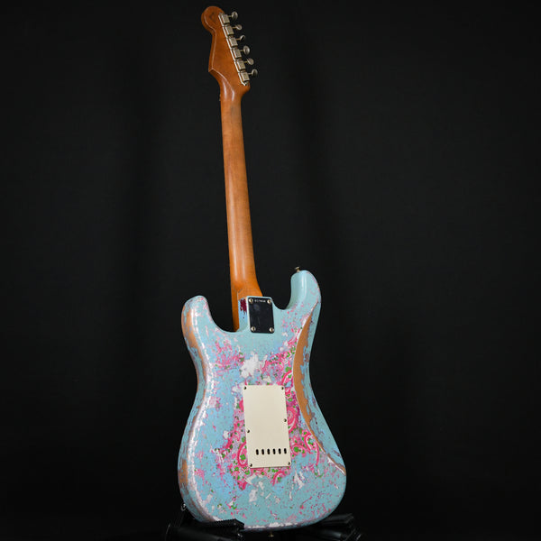 Fender Custom Shop Masterbuilt Dennis Galuszka 62 Stratocaster Super Heavy Relic Daphne Blue / Pink Paisley Brazilian Rosewood 2023 (R129030)