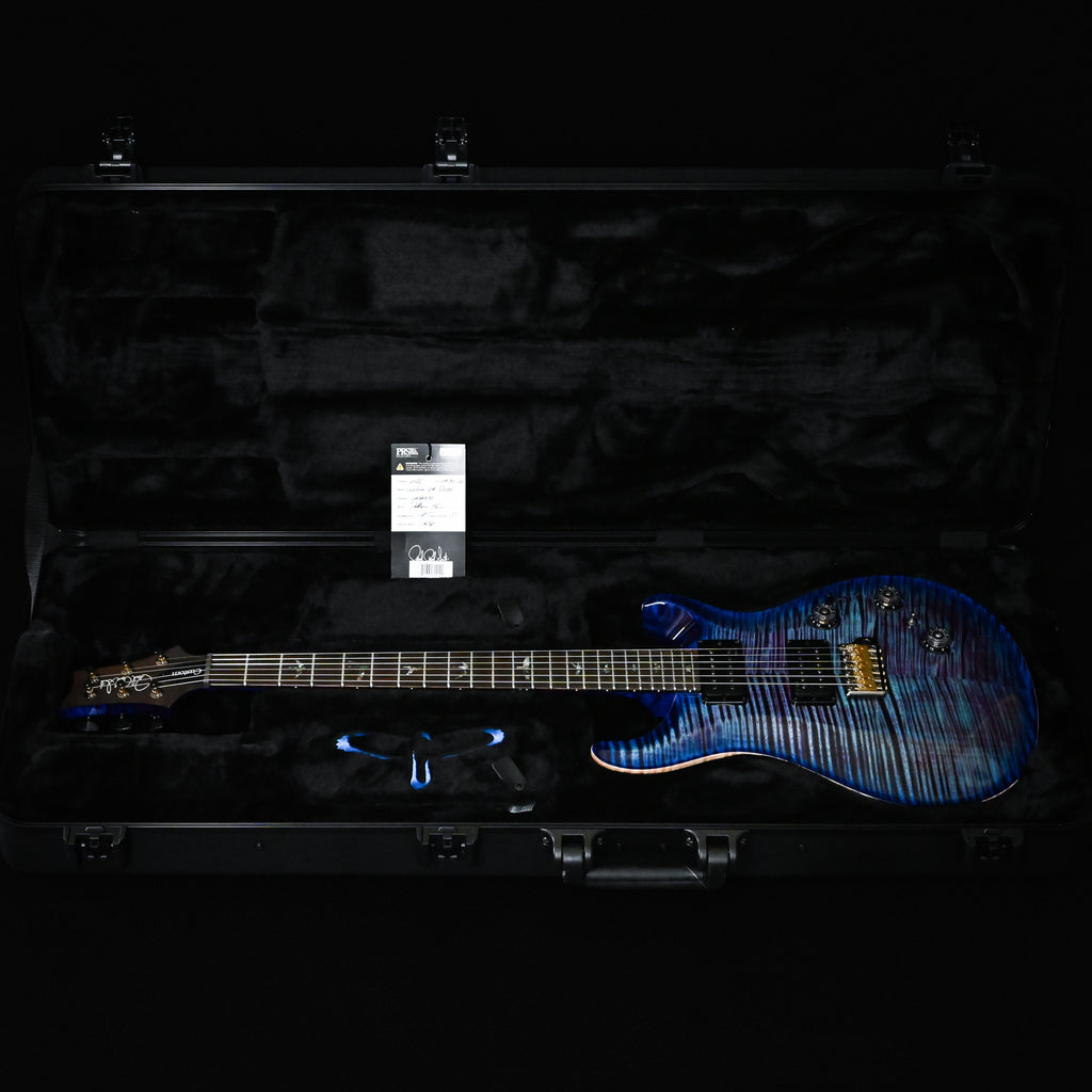 PRS Custom 24 Piezo Wood Library w/ 10-Top & Brazilian Rosewood- Violet Blue Burst 2026 (0434570)
