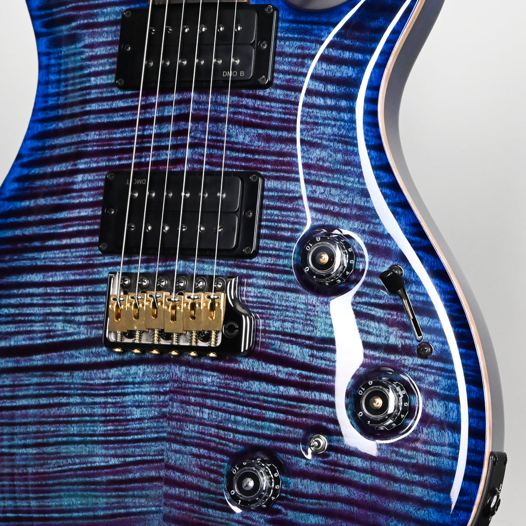 PRS Custom 24 Piezo Wood Library w/ 10-Top & Brazilian Rosewood- Violet Blue Burst 2026 (0434570)