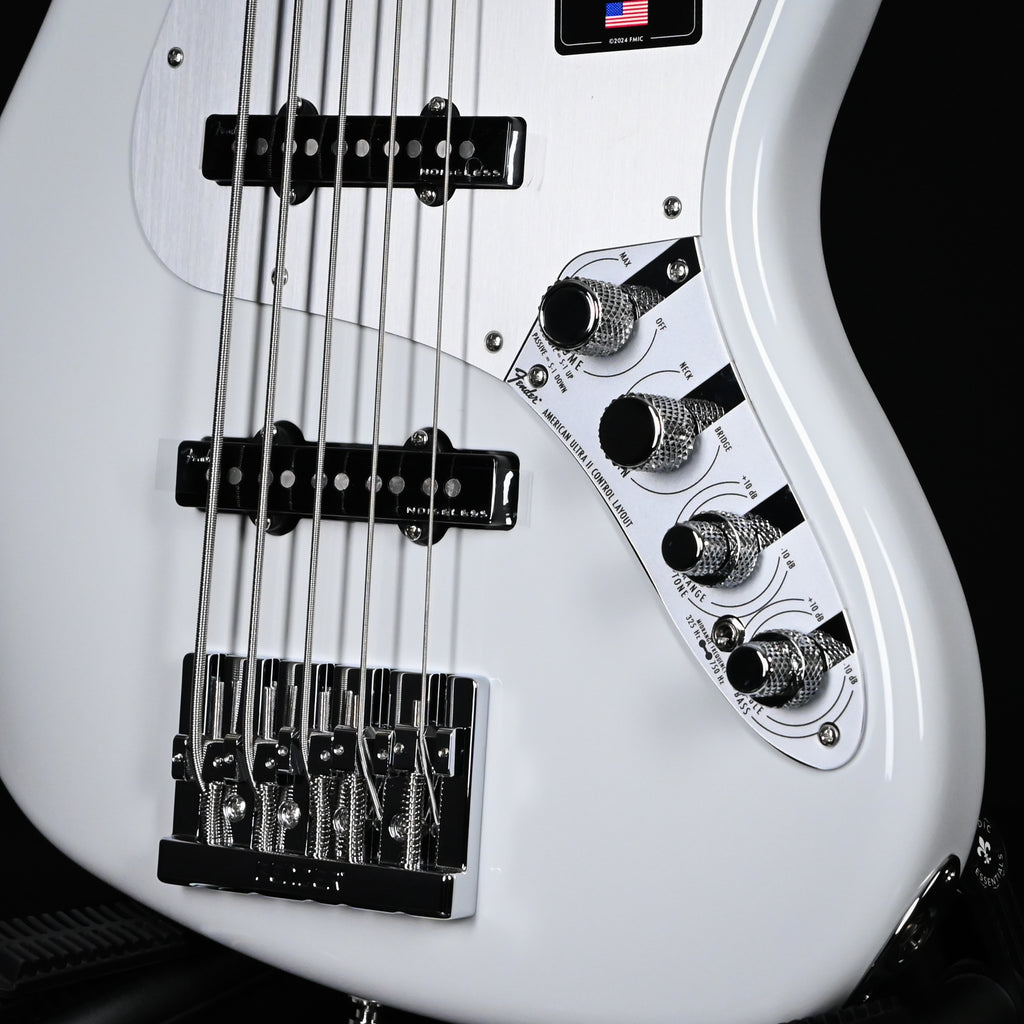 Fender American Ultra II Jazz Bass V w/ Maple Fingerboard- Avalanche 2026 (US26009340)