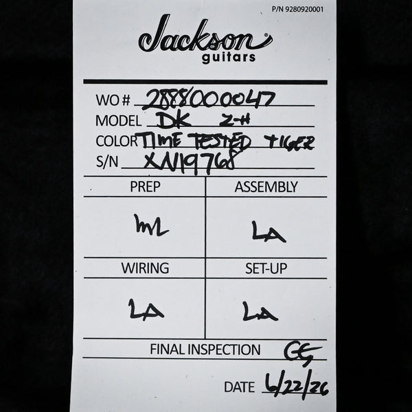 Jackson Custom Shop USA Special Edition Dinky 2H w/ Floyd Rose - Tested Time Bengal Tiger 2026 (XN19768)