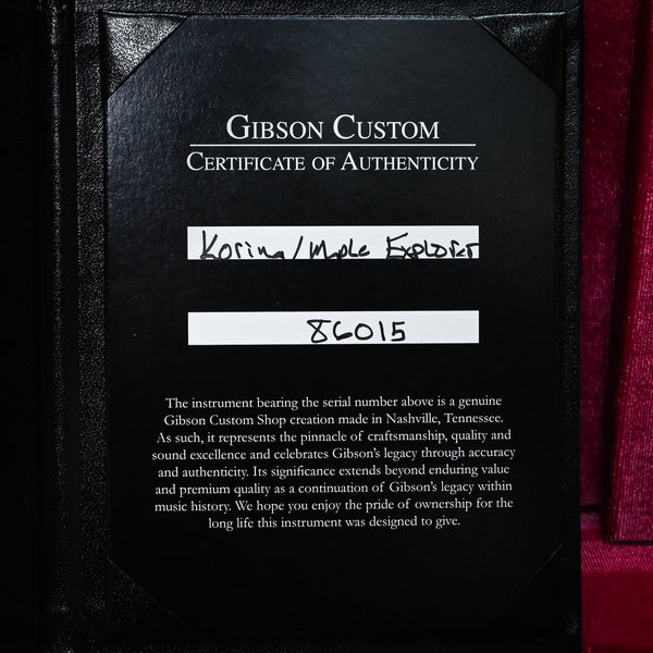 Gibson Custom '58 Explorer w/ Figured Maple & Gold Hardware VOS- Antique Natural NAMM 2026 Showpiece One of A kind (86015)