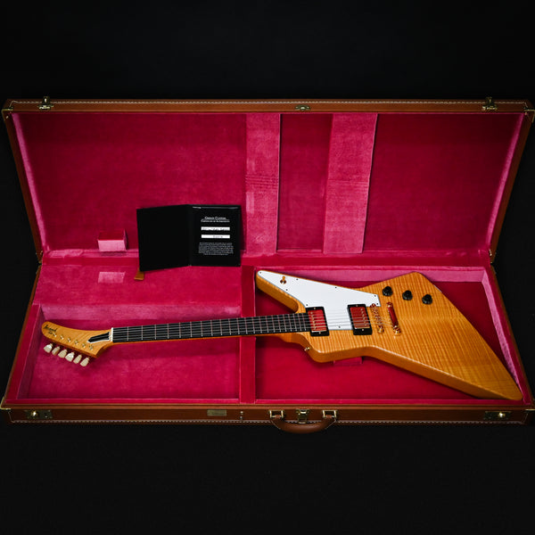 Gibson Custom '58 Explorer w/ Figured Maple & Gold Hardware VOS- Antique Natural NAMM 2026 Showpiece One of A kind (86015)