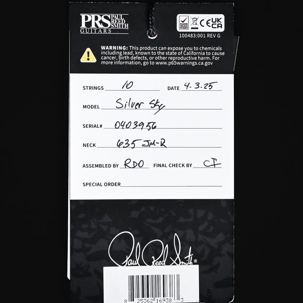 PRS Silver Sky John Mayer Signature Electric Guitar- Midnight Rose 2025 (0403956)