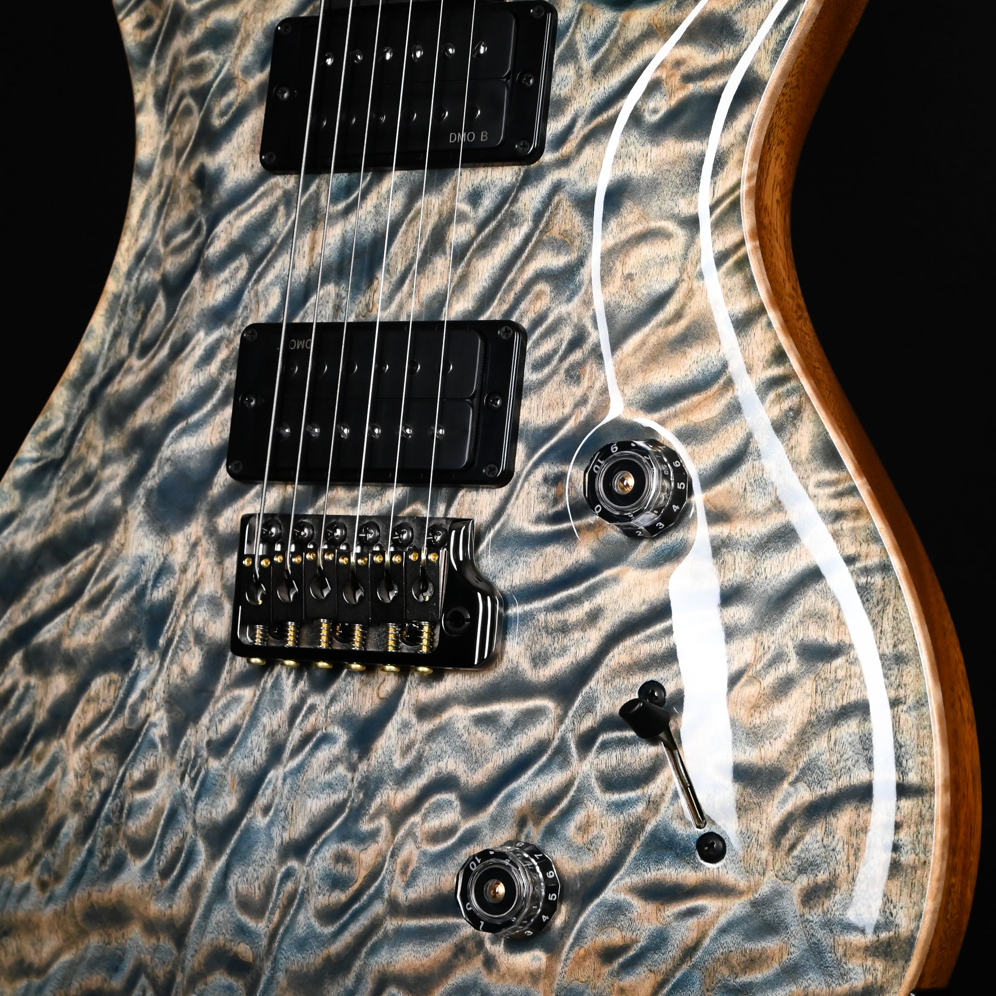 PRS Custom 24 w/ 1-Piece Artist Grade Quilt Maple Top & Awabi Birds- Faded Indigo 2026 (0427769)