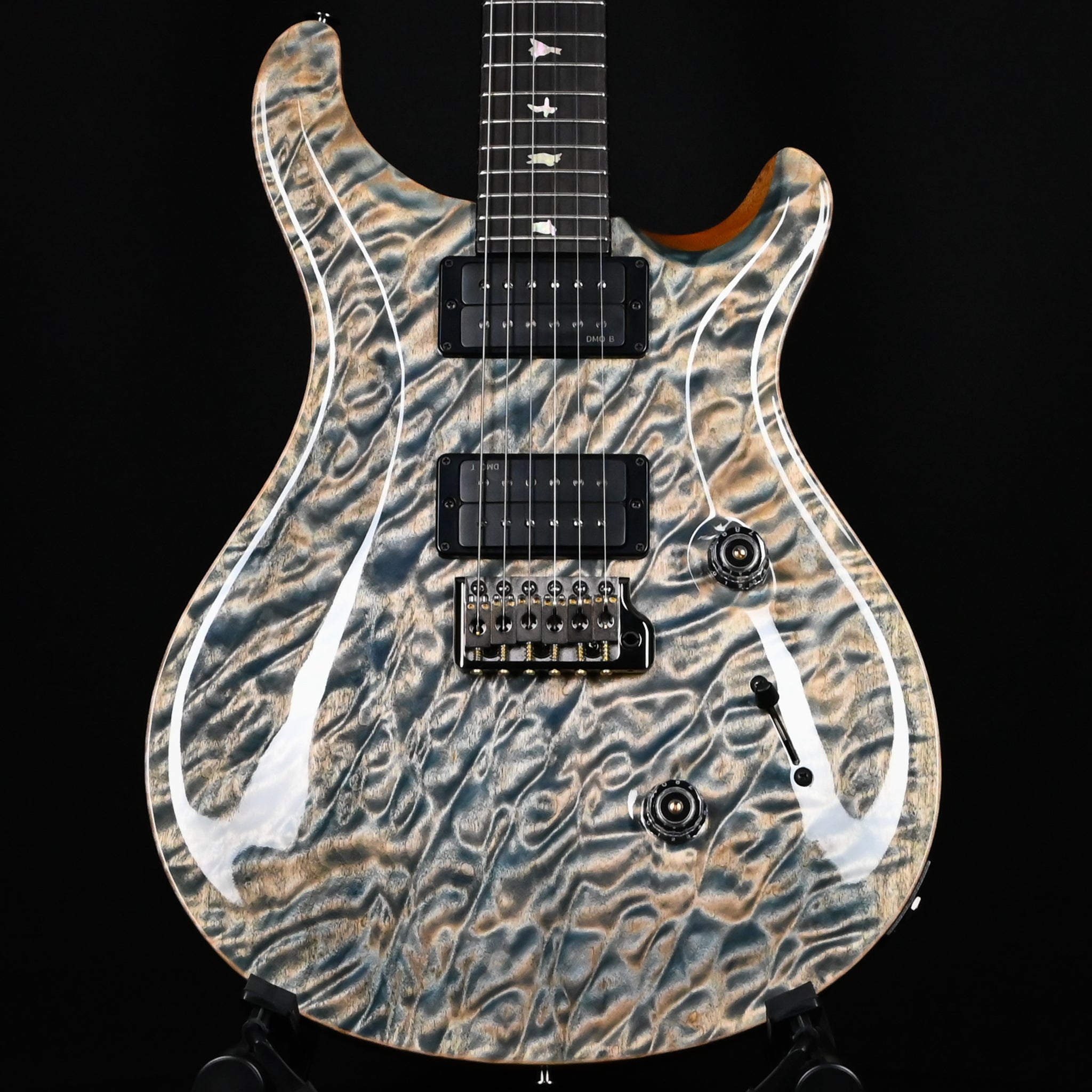 PRS Custom 24 w/ 1-Piece Artist Grade Quilt Maple Top & Awabi Birds- Faded Indigo 2026 (0427769)