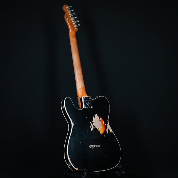 Fender Custom Shop LTD Cunife Telecaster Custom Heavy Relic- Aged Black Over 3-Tone Sunburst (R131722)