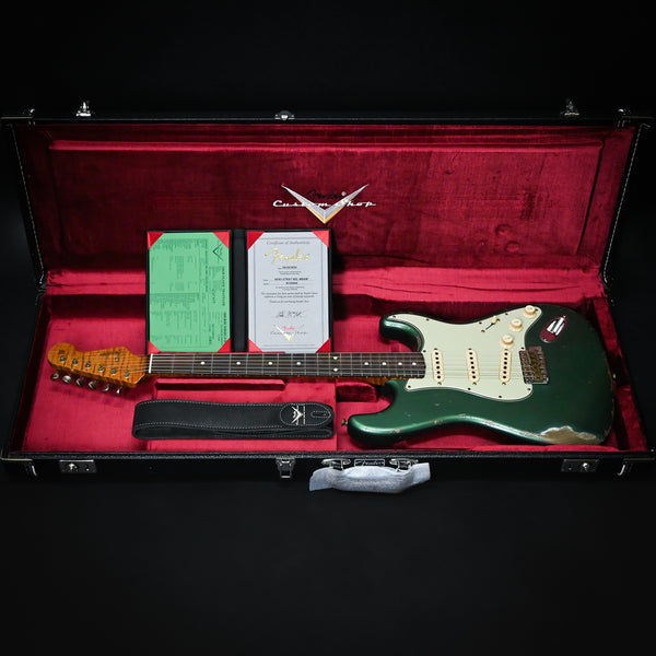 Fender Custom Shop 60/63 Stratocaster Relic w/ Brazilian Roeswood Masterbuilt Austin MacNutt- Aged Sherwood Metallic 2024 (R135454)