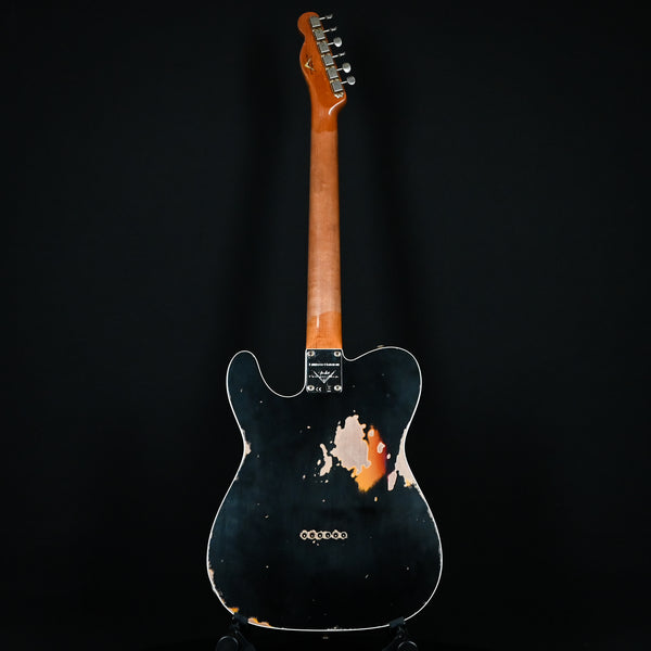 Fender Custom Shop LTD Cunife Telecaster Custom Heavy Relic- Aged Black Over 3-Tone Sunburst (R131722)