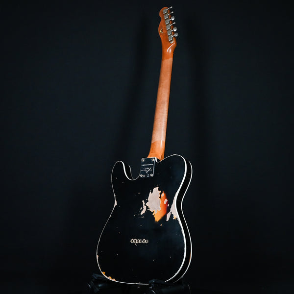 Fender Custom Shop LTD Cunife Telecaster Custom Heavy Relic- Aged Black Over 3-Tone Sunburst (R131722)