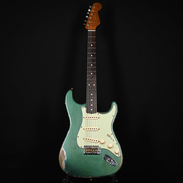 Fender Custom Shop 60/63 Stratocaster Relic w/ Brazilian Roeswood Masterbuilt Austin MacNutt- Aged Sherwood Metallic 2024 (R135454)