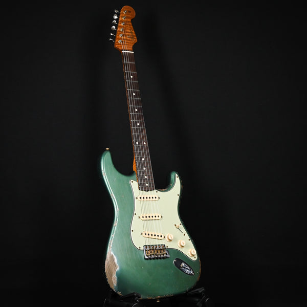 Fender Custom Shop 60/63 Stratocaster Relic w/ Brazilian Roeswood Masterbuilt Austin MacNutt- Aged Sherwood Metallic 2024 (R135454)