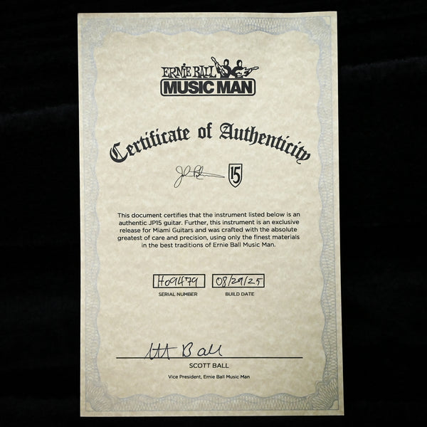 Ernie Ball Music Man JP15 John Petrucci Signature *Miami Guitar Exclusive* - Olallieberry Quilt 2025 (H09479)