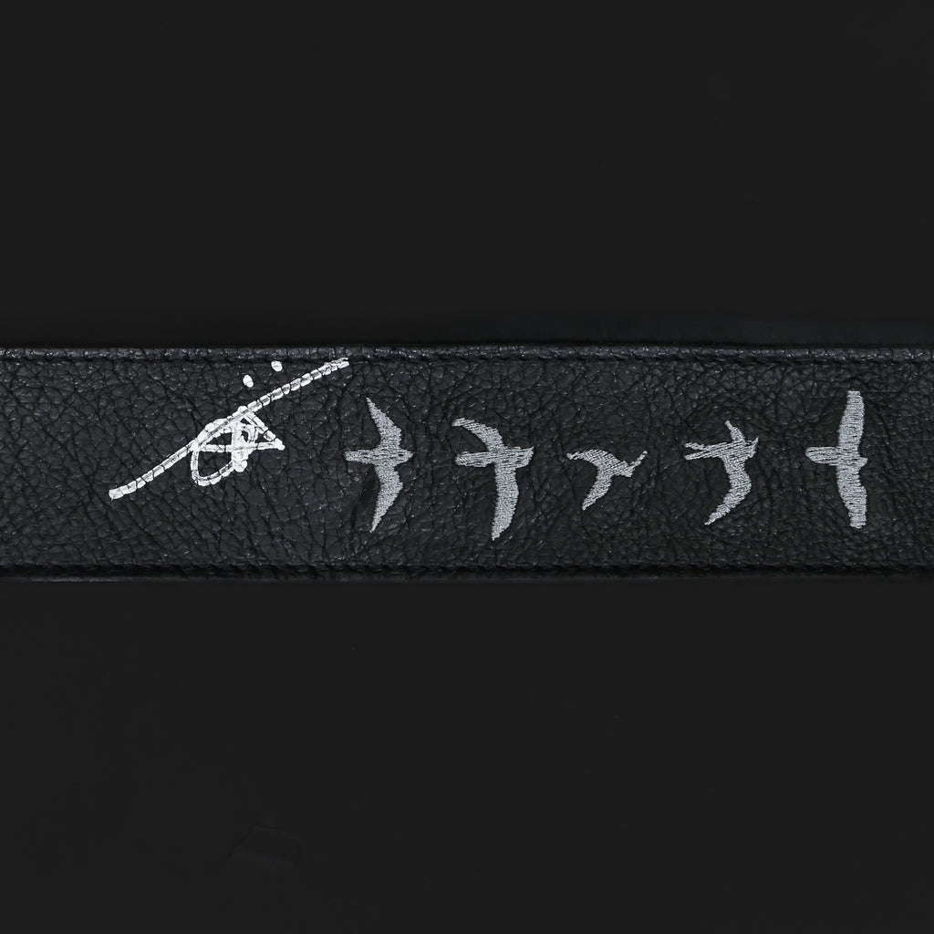 PRS Mark Lettieri Signed Premium Leather 2" Strap Embroidered Birds - Black