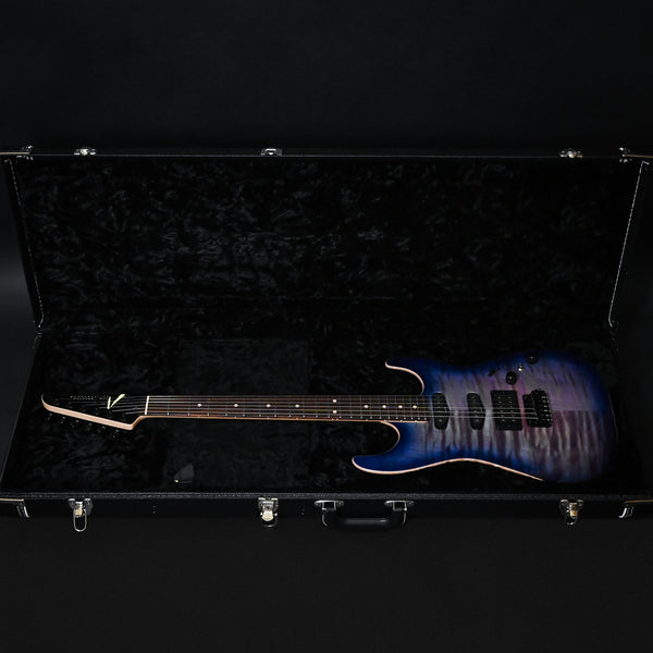 Tom Anderson Custom Drop Top Electric Guitar- Abalone to Deep Ocean Blue Burst with Binding 2026 (01-30-26P)