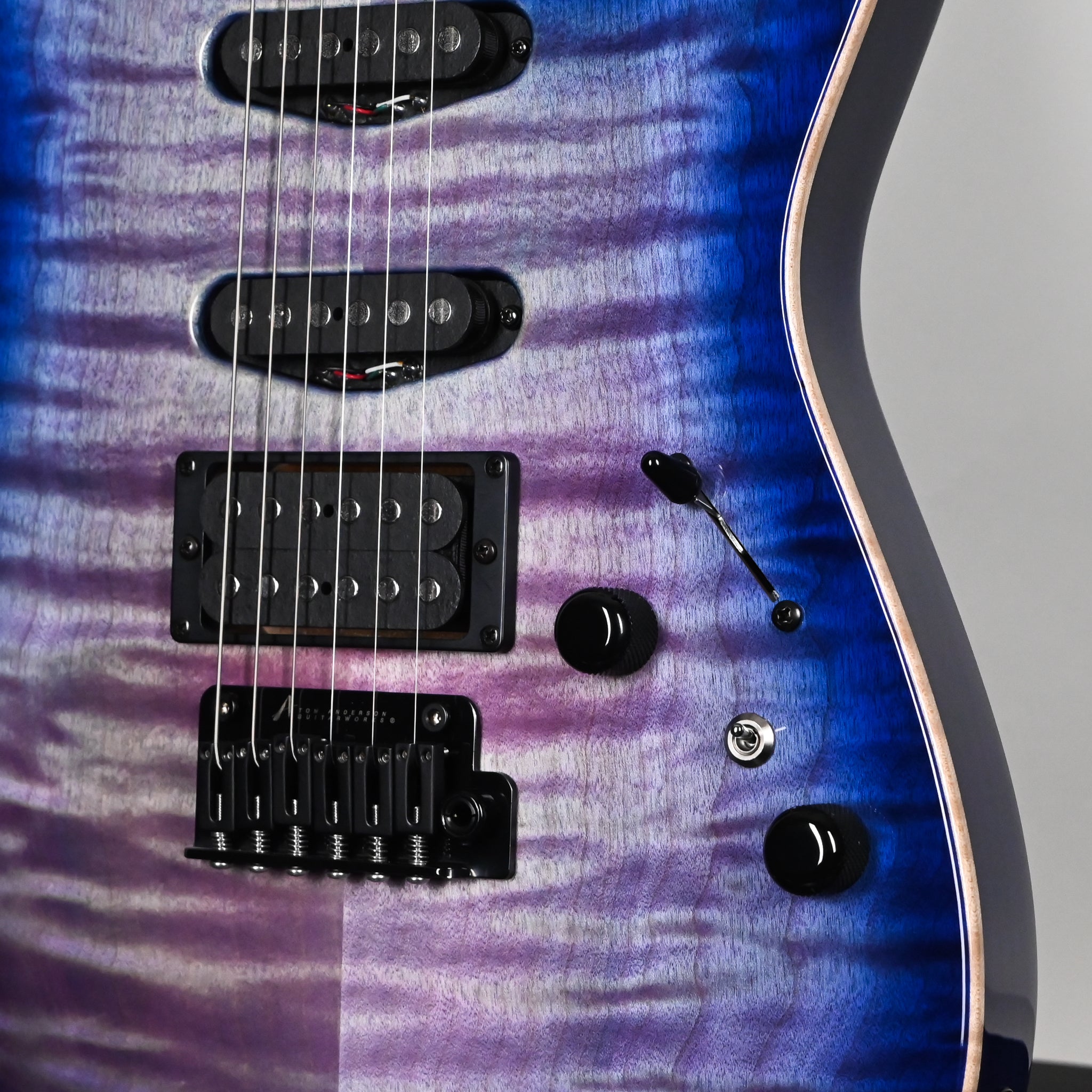 Tom Anderson Custom Drop Top Electric Guitar- Abalone to Deep Ocean Blue Burst with Binding 2026 (01-30-26P)