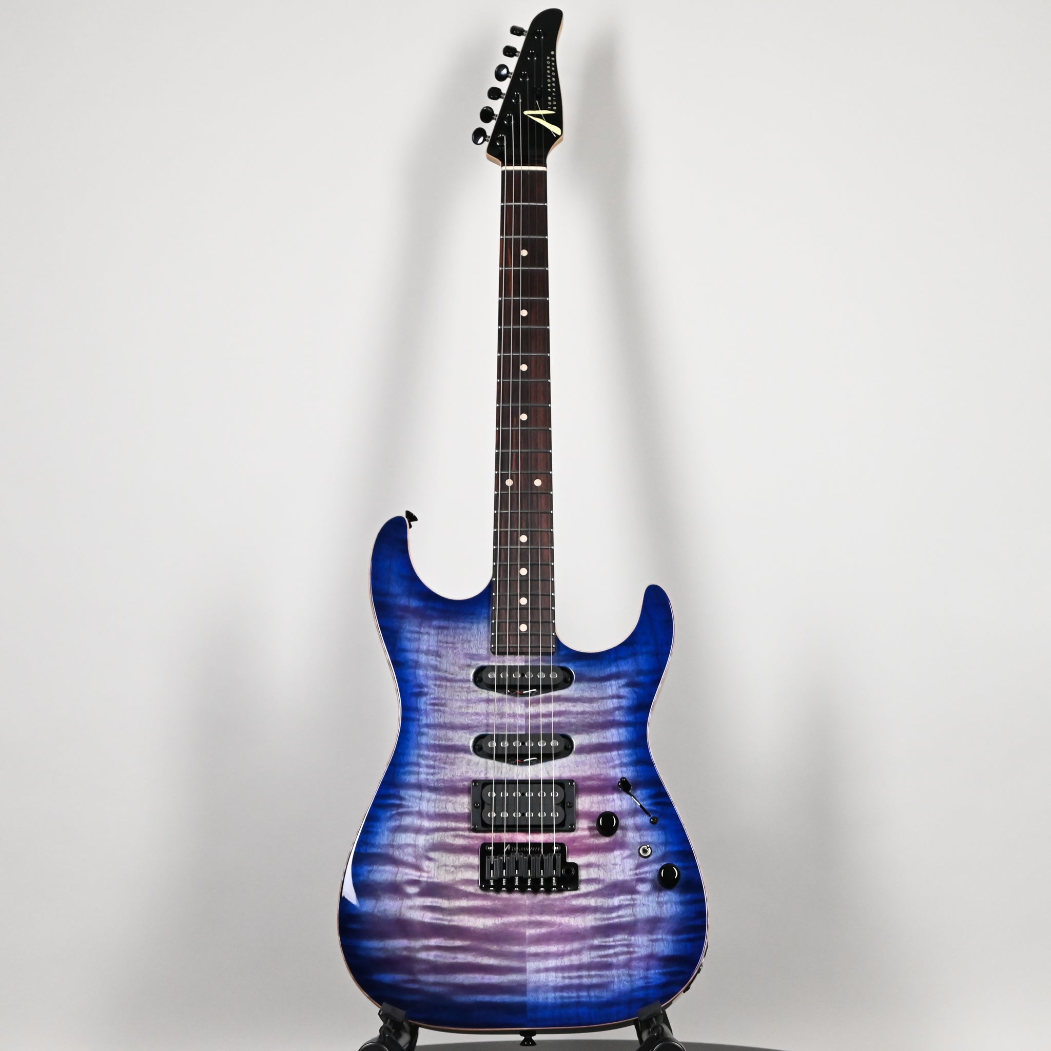 Tom Anderson Custom Drop Top Electric Guitar- Abalone to Deep Ocean Blue Burst with Binding 2026 (01-30-26P)