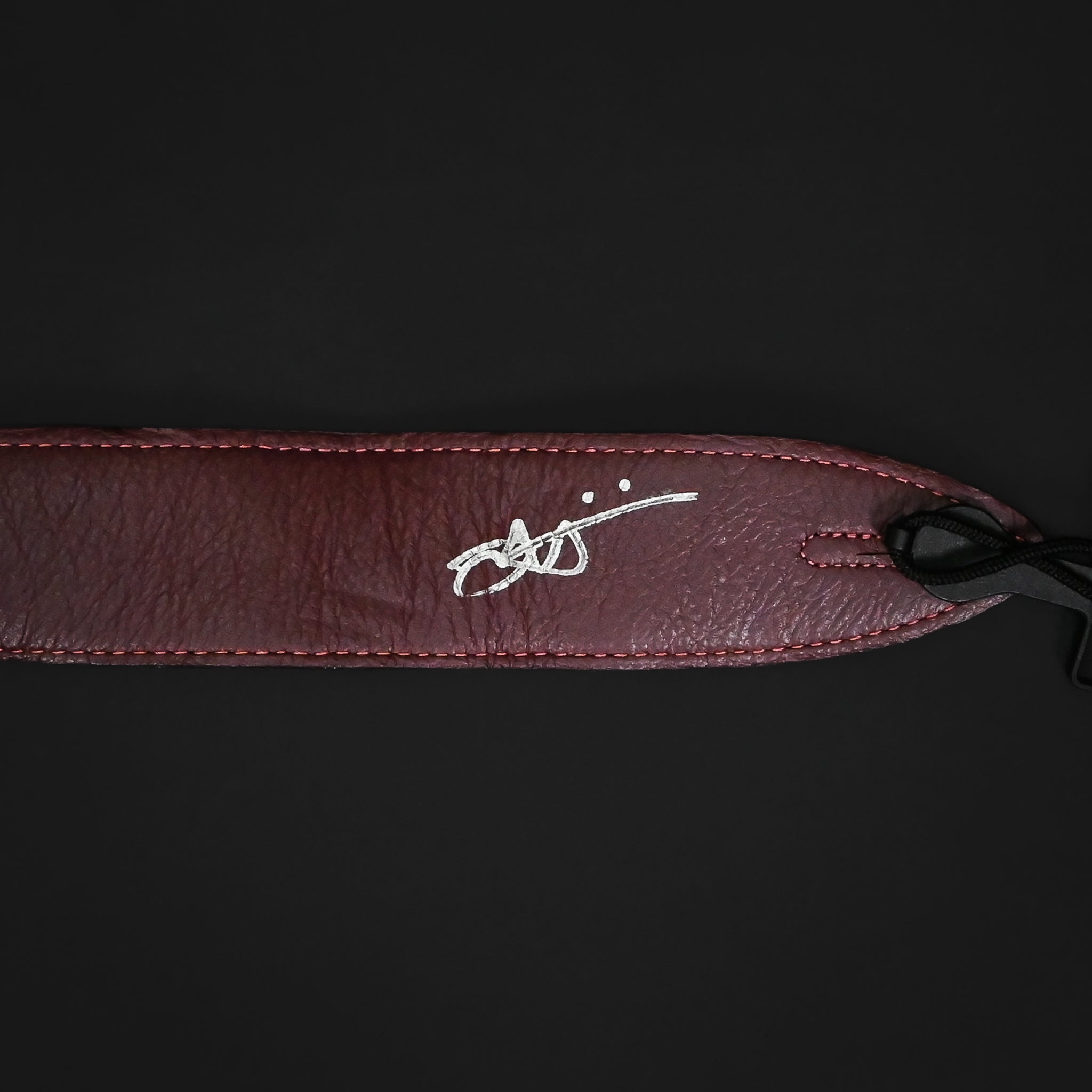 PRS Mark Lettieri Signed Premium Leather 2" Strap Embroidered Birds - Burgundy